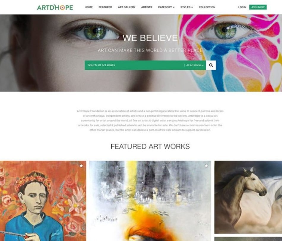 Best Art Gallery Website provider